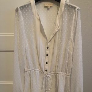 ModCloth | White textured blouse